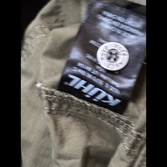 Kuhl Cargo Shorts 10 Womens Green Cotton Nylon 17" Inseam Side Pocket - Picture 10 of 11